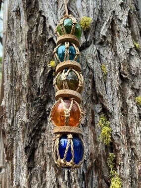 Vintage Multicolor Glass Ball Decor.